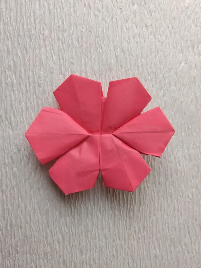 はなびらの分かれ目を正面にした場合