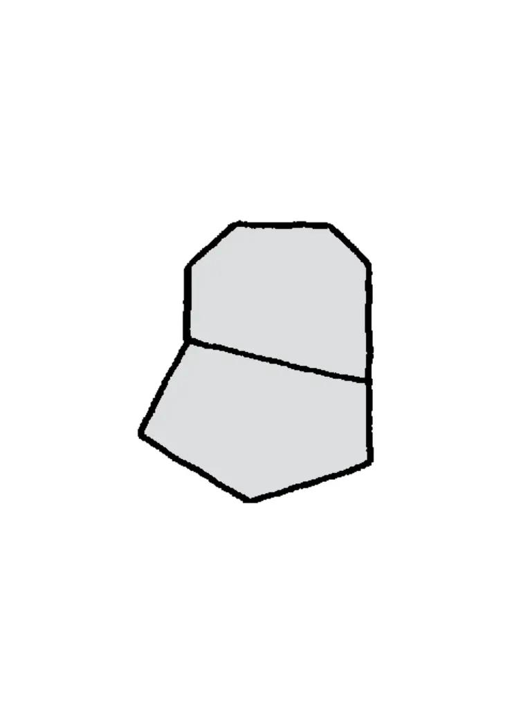 ヒトカゲのあたま初号できあがり図